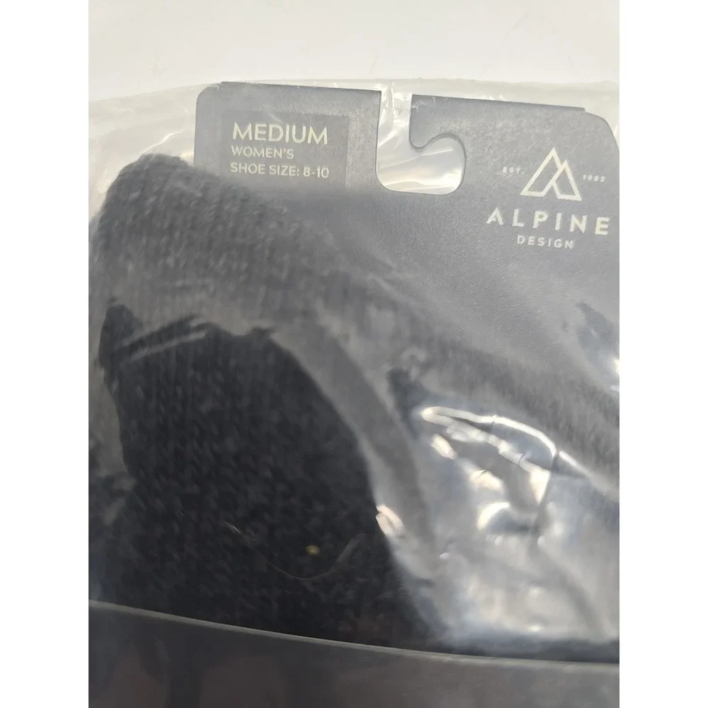 Alpine Design Women's Thermolite‎ Wool Crew Socks Gray Size M (8-10)